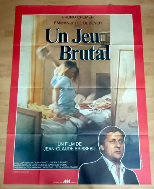 Un jeu brutal - BRISSEAU, Bruno CREMER, DEBEVER - Affiche Cinéma 120x160 cm