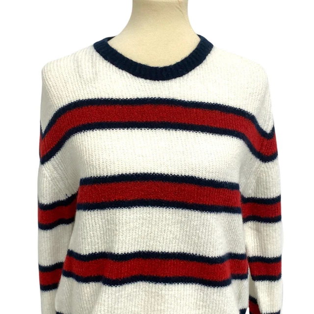 Divisé H&M Femmes Pull Rayé Col Rond TAILLE S 2