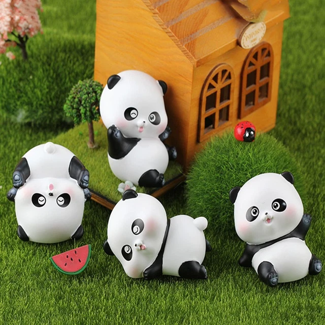 Decor Lovely Panda Figures Resin Crafts Resin Decoration Garden Animal Outdoor
