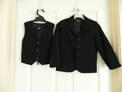 Boys Jacket And Suit Vest Black Size 2 By LITTLE PRINCE