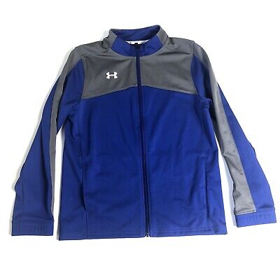 UNDER ARMOUR Boys Youth Size Large Loose Full-Zip Jacket-blue/gray B34