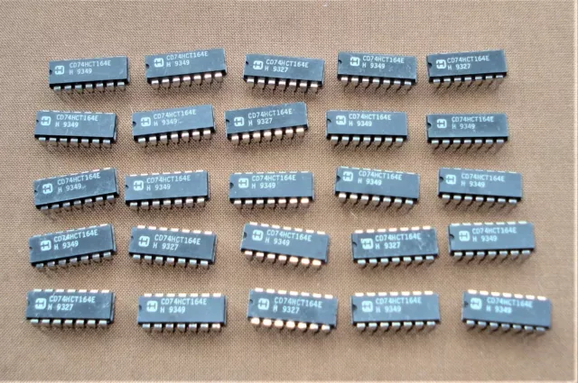 25 Pcs CD74HCT164E CMOS  8-Bit Serial-In/Parallel-Out Shift Register NOS