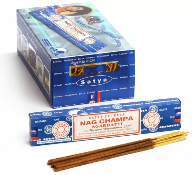 Original Satya Sai Baba Nag Champa - Incense Sticks - 15 Grams 3 PACK ONLY