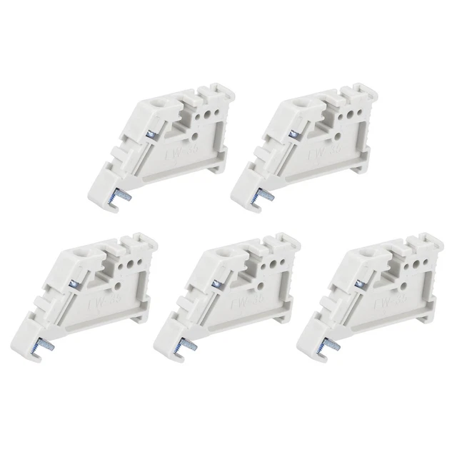 DIN Guida Montaggio Terminale Arresto Finale Morsetto Bianco EW/35 100pz