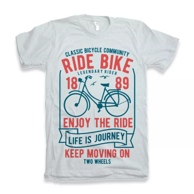 T-Shirt Bici Uomo Moto Divertente Moto Biker Ride Regalo T-shirt Ciclismo