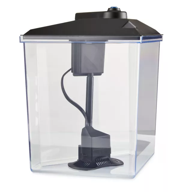 Aquarium Starter Kit 1 Gallon Plastic Home Office Desk Betta Tank LED Lighting I 2