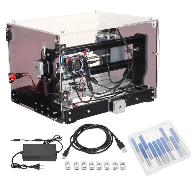 3D Desktop Mill Machine 3018-SE V2 3 Axis CNC Router Engraver DIY Engraving Tool