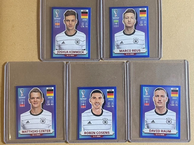 Parallel Panini Sticker PANINI FIFA WORLD Cup Qatar 2022 Team GERMANY Blue Parallel Sticker lot ...