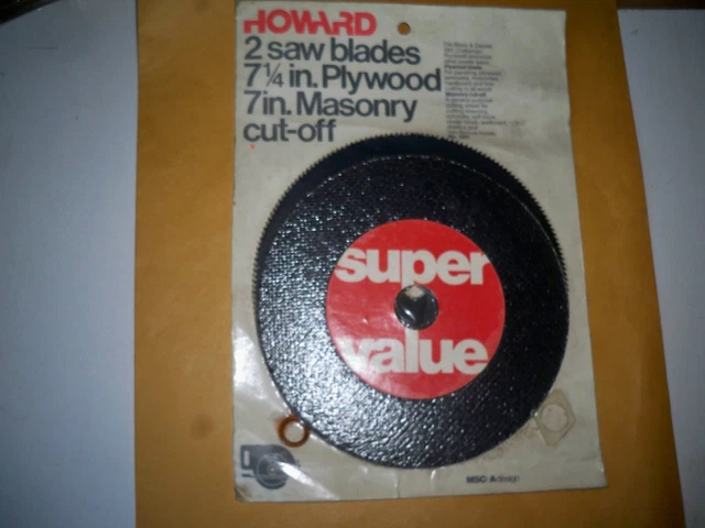 Juego De 2 Hojas De 2 Sierra Howard 7-1/4" 200 Dientes De Acero Madera Contrachapada Y Hoja De Mampostería Juego De 2 Hojas De 2 Sierra Howard 7-1/4" 200 Dientes De Acero Madera Contrachapada Y Hoja De Mampostería