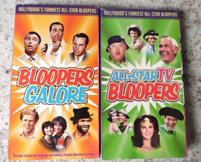 Lot of 2 (VHS) All Star TV Bloopers / Bloopers Galore
