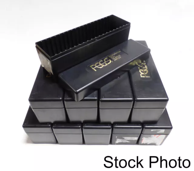 Lot of 10 Black PCGS Boxes Lightly Used Each Box Holds 20 PCGS Slabbed Coins