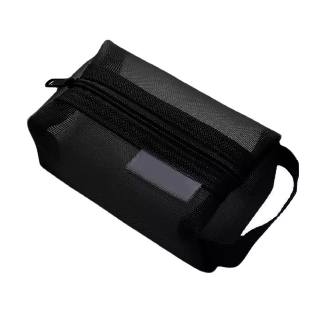Clear Mesh Portable Large Pen Pencil Case Makeup Cosmetic Storage Pouch Bag G2K9