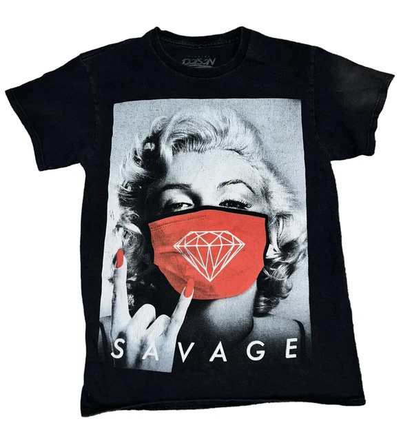 Marilyn Monroe Popular Poison Graphic Tee Size Small Diamond Mask
