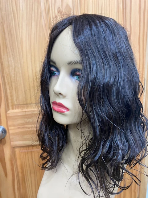 Malky Wig Sheitel European Multidirectional Wavy Dark Brown with baby highlights Malky Wig Sheitel European Multidirectional Wavy Dark Brown with baby highlights
