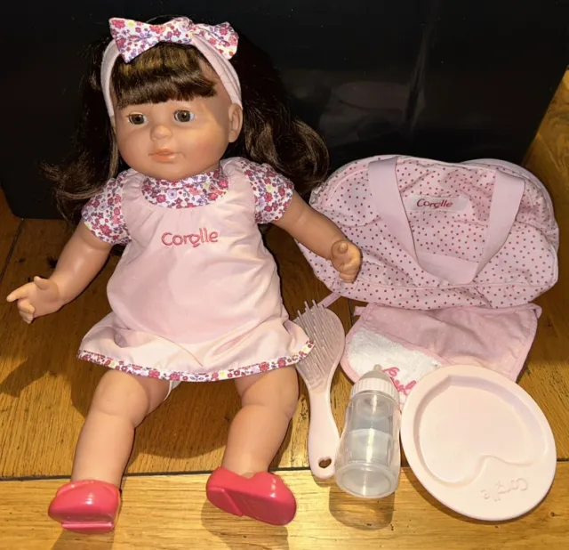 The New York Doll Collection Au Revoir Bébé Poussette Rouge Poussette avec  bébé (18 pouces/46cm Poupee Non Inclus) pour poupées de 18 Pouces / 46 cm 