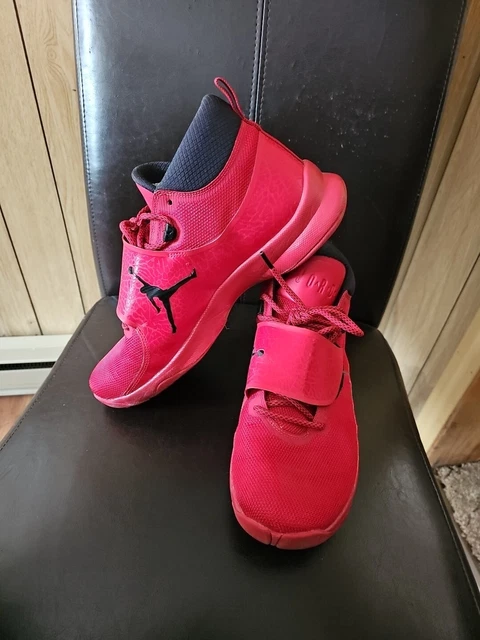 NIKE AIR JORDAN Super.Fly 5 PO Mens Sz 10 Gym Red w Black Collar