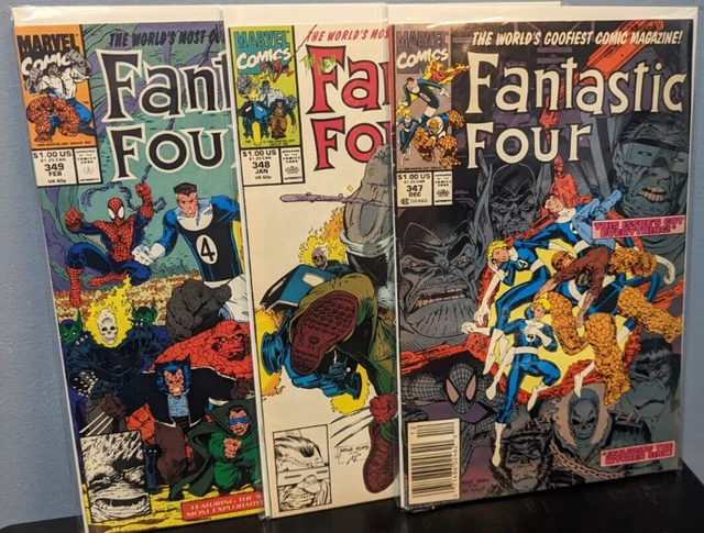 Fantastic Four 347 348 349 Spider-Man Wolverine Ghost Rider Grey Hulk