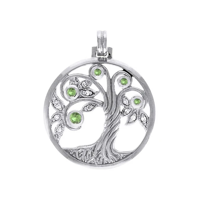Tree of Life .925 Sterling Silver Peridot Pendant Peter Stone Fine Jewelry