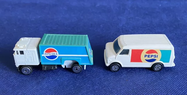 Set of Two Die Cast Pepsi Toy Cars-Van & Delivery Truck (G6)