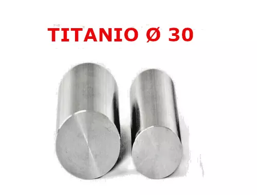 BARRA TITANIO Ti4 DIAMETRO 30mm x 190mm TORNITURA, FRESATURA CNC - RACING PARTS