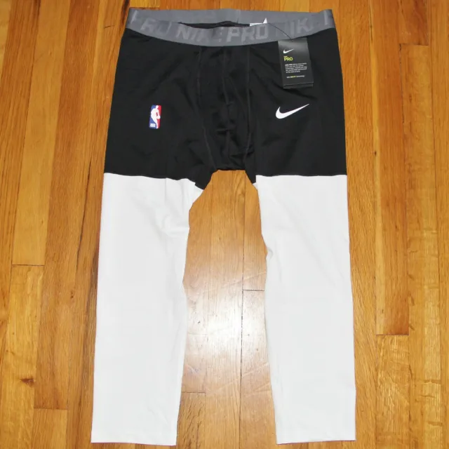 NIKE PRO NBA Player Issue Compression Basketball 3/4 Leggings Men 2XL  AT9764-011 $39.99 - PicClick