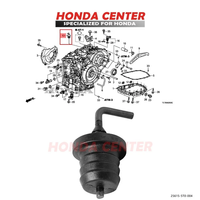 Genuine Honda Transmission Filler Cap ATF Plug 25615-5T0-004 For Civic HR-V