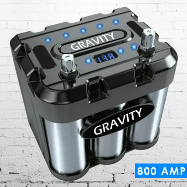 Gravity 800A Car Audio Battery Stiffening Power Capacitor Mobile Stereo System