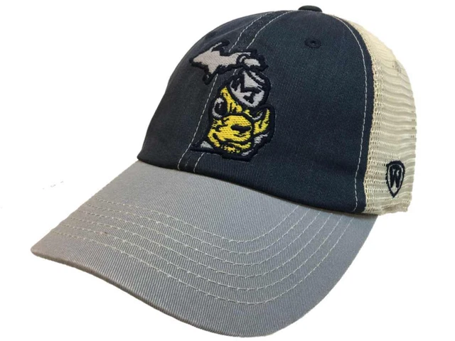 Michigan Wolverines TOW United Mesh Vintage Logo Adj Snapback Relax Fit Hat Cap