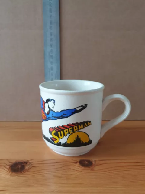 Vintage Superman Coffee Mug 1970s Prowned DC Comics Ceramic