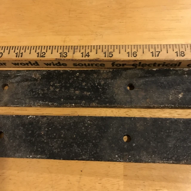 Antique Barn Strap Hinges Hand Hammered Wrought Iron  Approx. 22” - 23” Lot Of 2 5