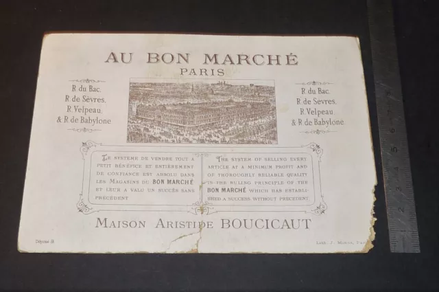 Chromo 1900-1910 Au Bon Marche Boucicaut Paris Le Petit Poucet 2