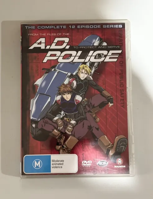 A.D. POLICE: TO PROTECT AND SERVE•Complete Series•2 X DVD•REGION 4•MADMAN ANIME