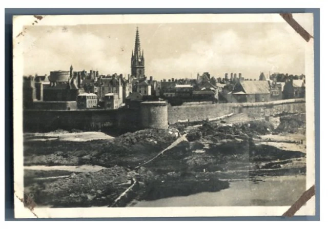 Tirage Argentique Vintage Saint-Malo Promenade Des Remparts Circa 1918 - Format 7x11 Cm