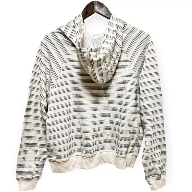 Billabong Womens Sz L Long Sleeve High Neck Striped Hoodie Sweatshirt Multicolor