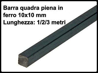 10x10x1000 mm latoxlato Barra quadrata in ferro varie dimensioni 