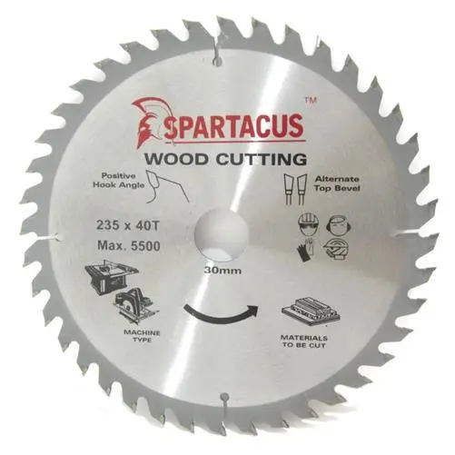 Spartacus Wood Cutting Saw Blade 235 mm x 40 Teeth x 30 mm Skil 1525H LEGEND