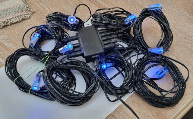 set di 9 luci led blu cucina