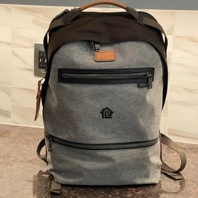 TUMI Backpack Alpha Bravo Gray Brown 222385GB2 Excellent Condition NEW
