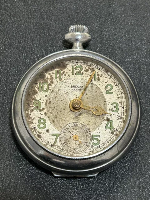 Heco Alarm Pocket Watch Not Working Parts As Is