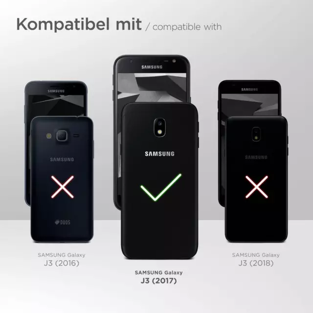 2x Echt Glas für Samsung Galaxy J3 2017 Panzerfolie Handy Premium Displayschutz 2