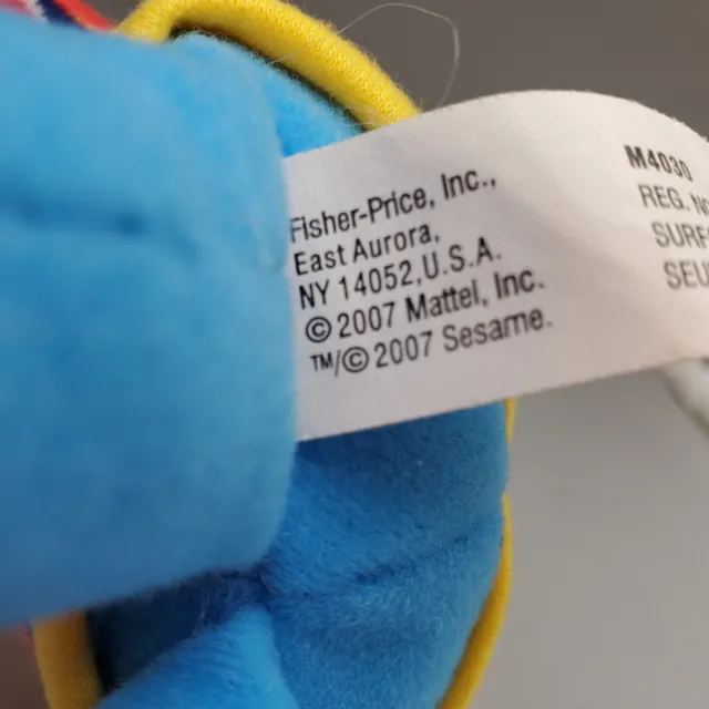 Sesame Street Ernie Stuffed Animal Plush Doll Fisher Price floppy hair 7 inch 7