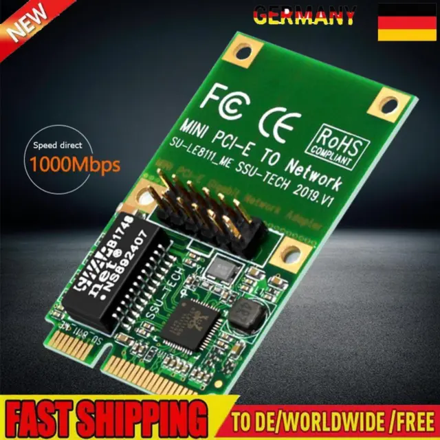SSU LE8111-ME Wired Network Card MINI PCI-E Realtek RJ45 Gigabit Network Card