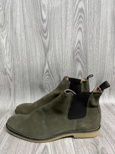 DUNE LONDON CHARACTER Green Suede Ankle Boots UK Size 12 Brand New £34. ...