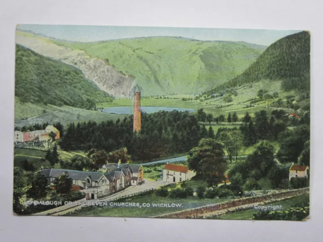 IRE57 - c1910 GLENDALOUGH or the Seven Churches - Co. Wicklow Ireland Postcard