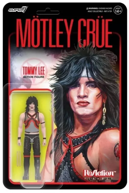 Motley Crue Reaction Figures Wave 01 - Tommy Lee (Shout At The Devil)  super 7