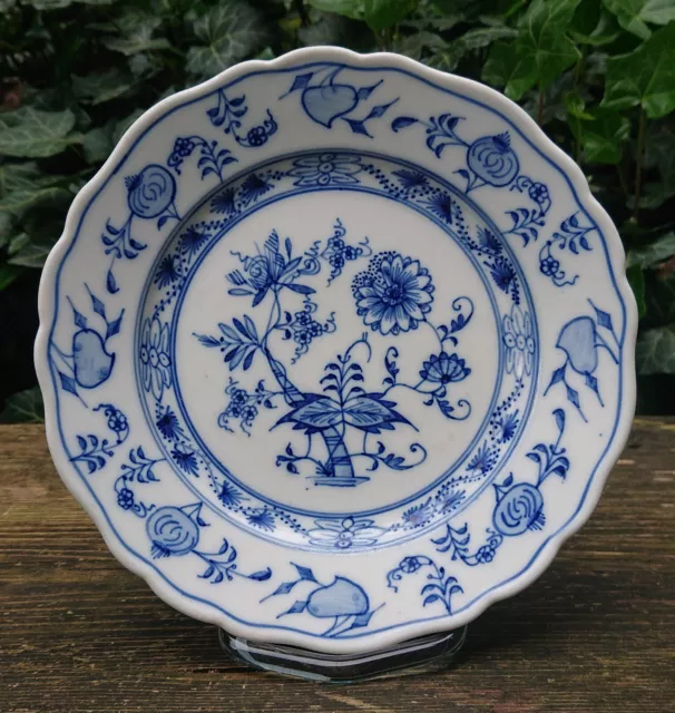 Vecchio Ernst Teichert Meissen Piatto Torta Piatto Blu Cipolla Ø 18,0 CM ~1920