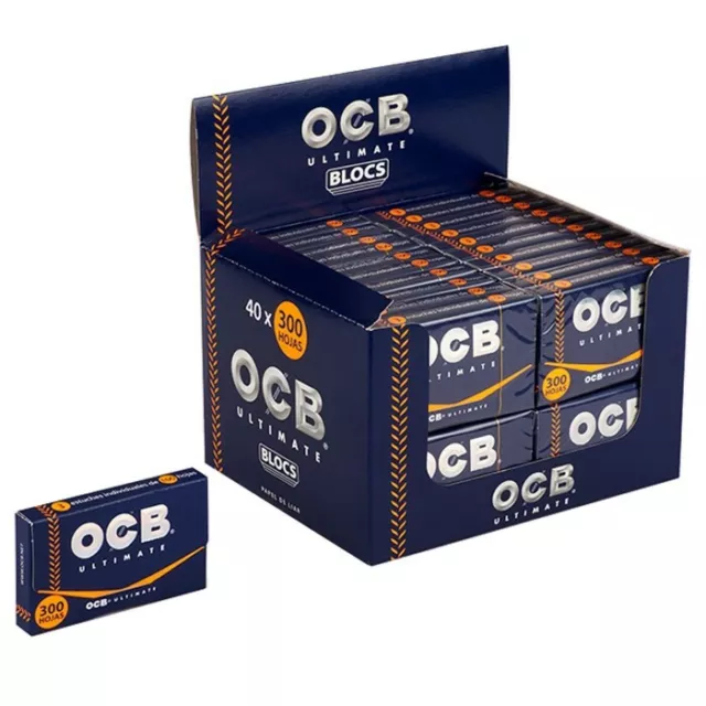 OCB Ultimate 300 -10 libritos de 300 hojas papel de liar  ultrafino,3000 hojitas