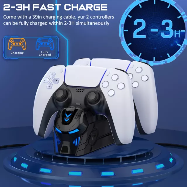 PS5 Controller Charger Dual Fast Charger Dock For Playstation 5 Controller UK 3