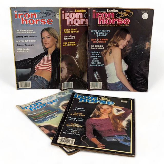 IRON HORSE LIVE to Ride Magazine EARLY Issues 1982 Harley Magazines Lot
