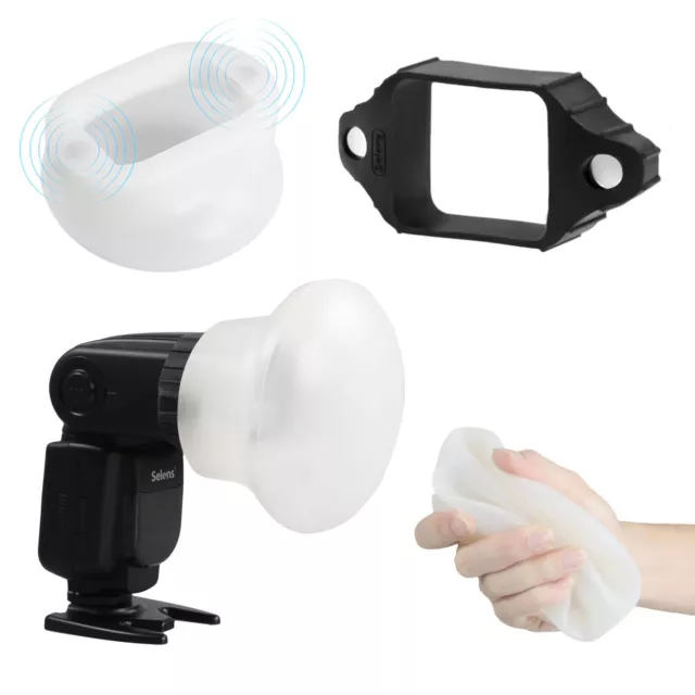 Selens Magnetic Silicone Sphere Flash Diffuser Speedlite Light Modifier Band